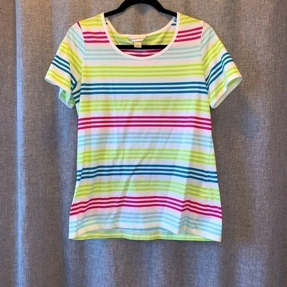 *Women’s Christopher Banks Striped tee medium - Picture 1 of 5